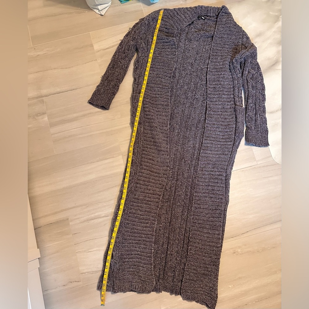 Fashion Nova Plush Knit Cardigan in Gray - Picture 7 of 10